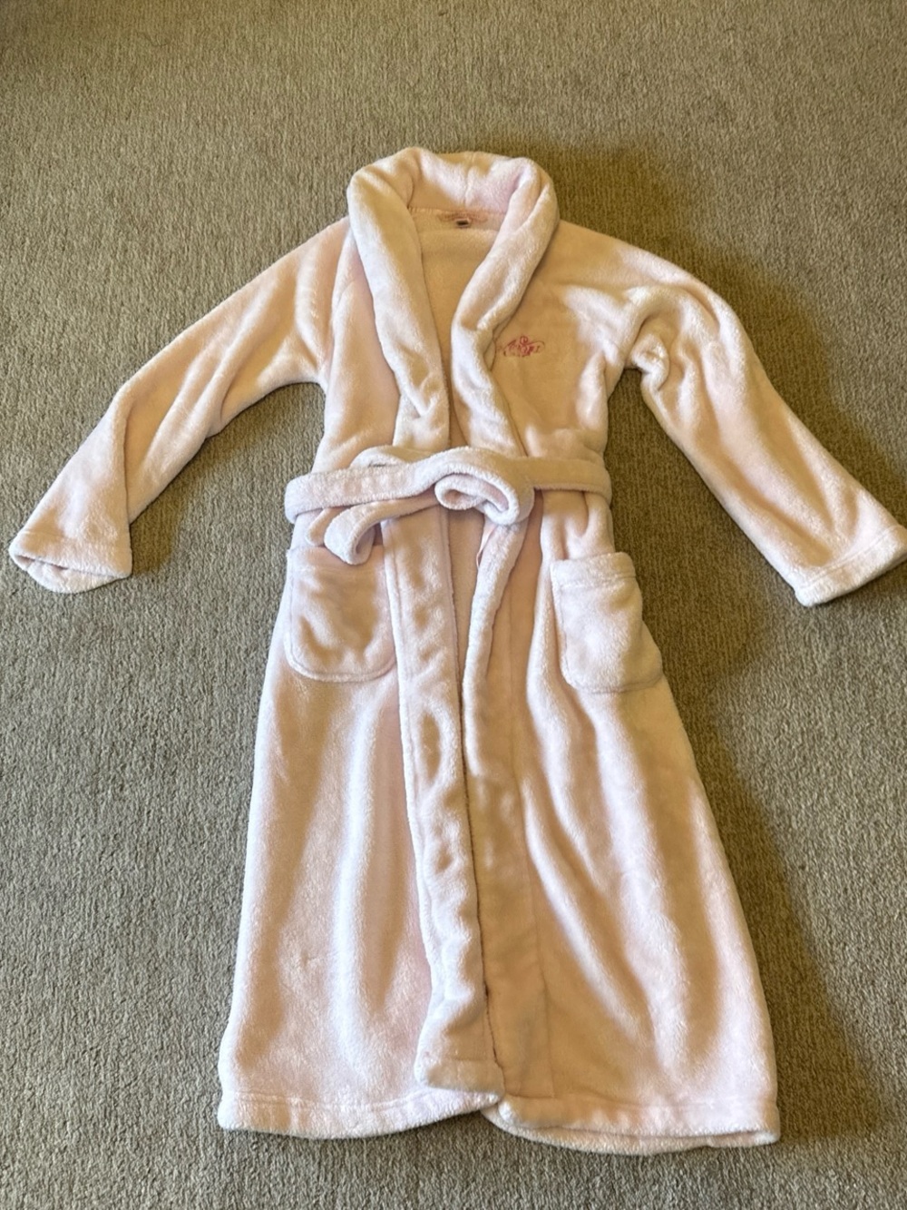 Victoria's Secret Light Pink Plush Robe with Belt